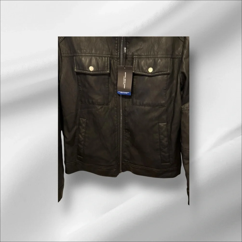 Marc New York Vegan‎ Leather Jacket nwt - Picture 3 of 6
